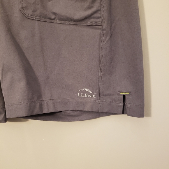 LL Bean Mens M Comfort Cycling Short W/ Liner Alloy Gray UPF 50+ Stretch 515858 - Picture 6 of 10